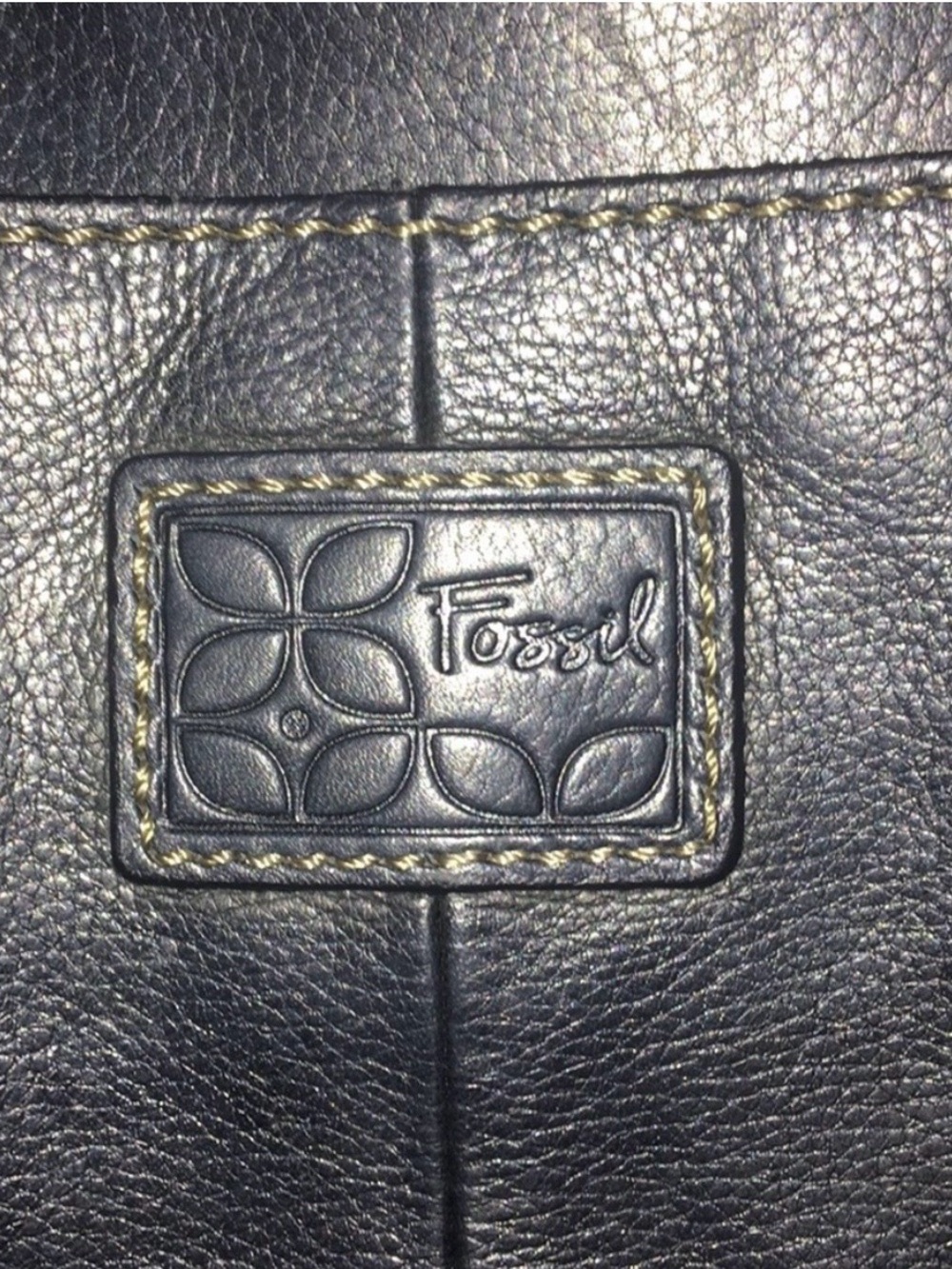 Fossil Vintage Black Crossbody Shoulder Leather Bag - Picture 3 of 4